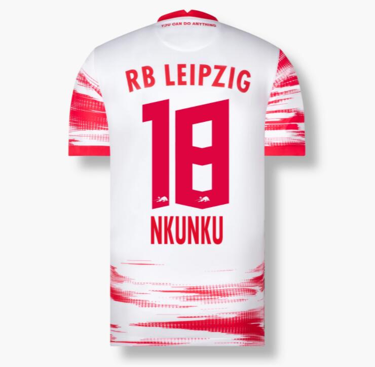 2021/22 RB Leipzig Home Kit Soccer Jersey NKUNKU 18 printing